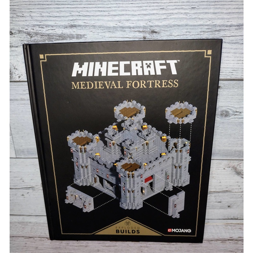 Mojang Minecraft Exploded Builds Medieval Fortress HardCover Guide Book! 1st Ed!